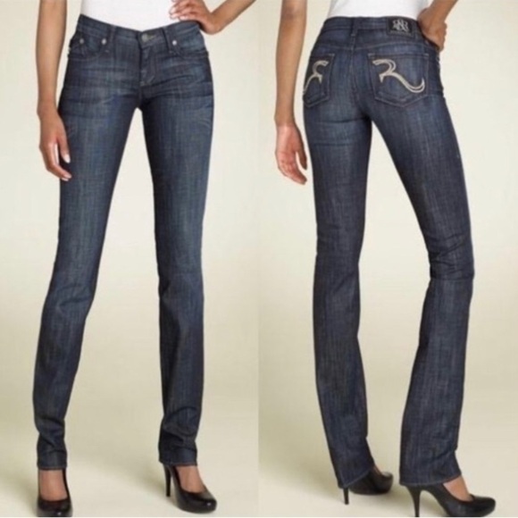 Rock & Republic Stella Dark Indigo Blue Jeans Size 30 - Picture 1 of 8
